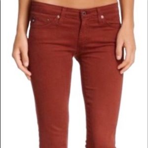 AG Cabernet Cigarette Skinny Jeans -